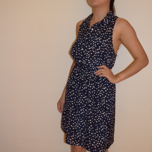 Multi-occasional Blue Dress with Dots - Picture 2 of 4